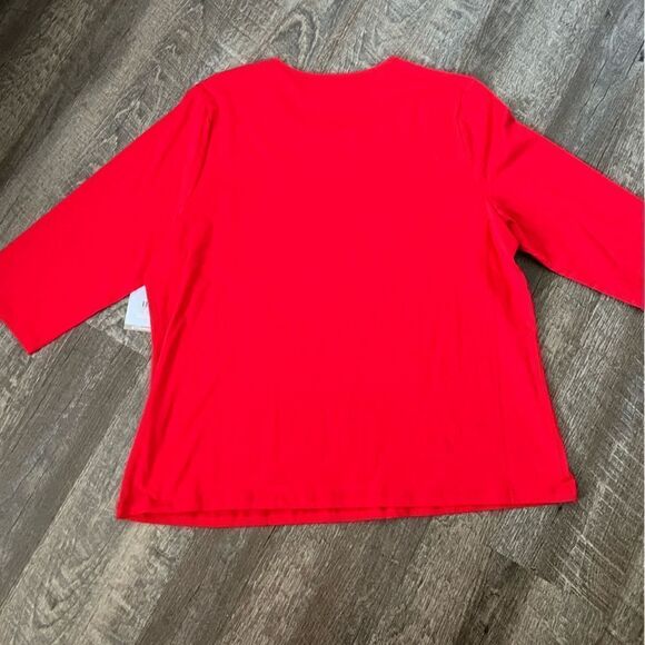 Coral Bay Baking Spirits Bright 3/4 Length Sleeve Top- Size 1X - Picture 2 of 6